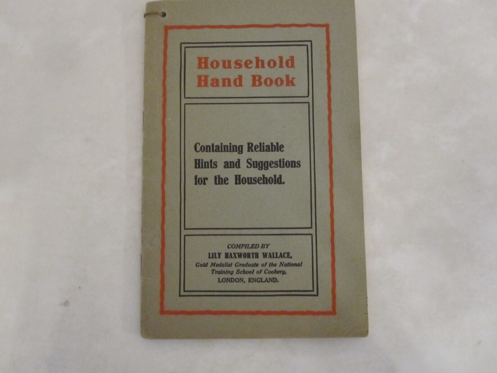 Vintage Booklet Rumford Chemical Works Household Hand Book Lily Haxworth Wallace