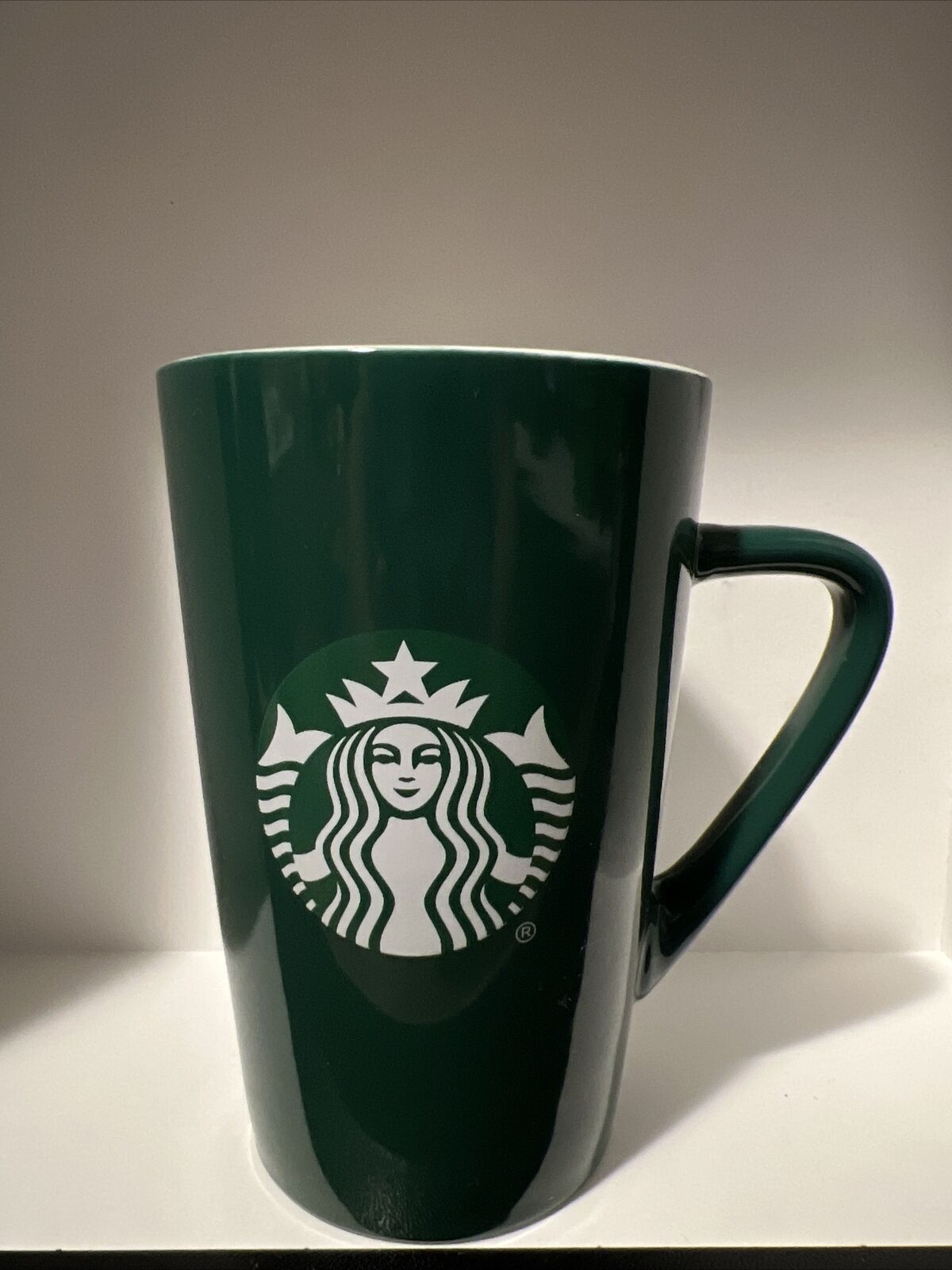 Starbucks Coffee Mug Tall 2021 Green/White Mermaid Siren Green Handle 12oz