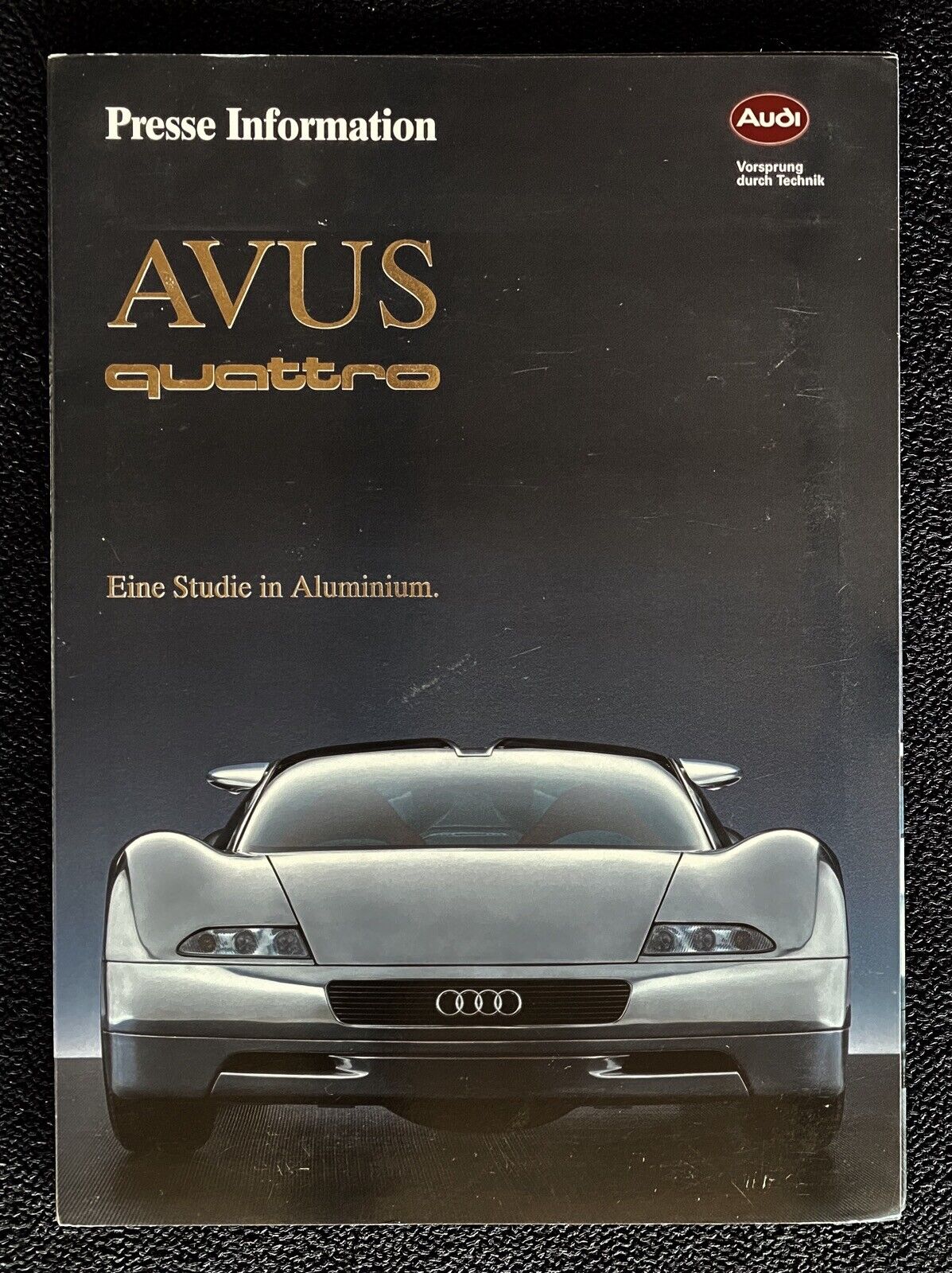 1992 Audi AVUS Quattro Aluminum Concept Car Press Kit Original Factory Photos 