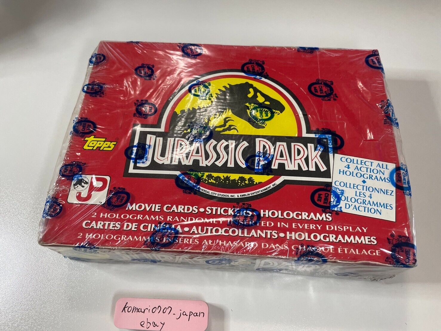 1992 O-Pee-Chee topps Jurassic Park Movie Trading Card box Factory Sealed