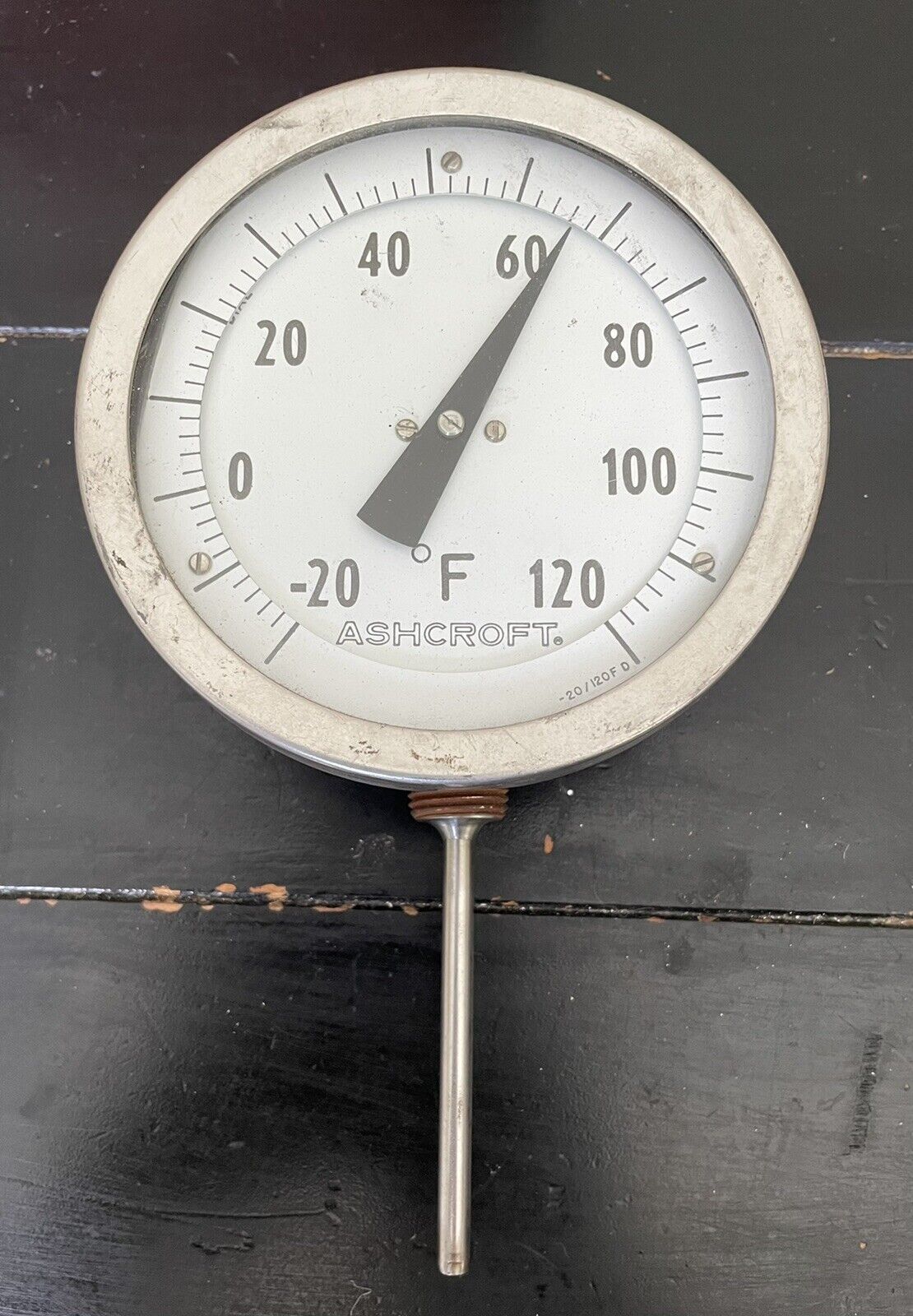 Ashcroft Germany-20/+120 F Temperature Meter Gauge Thermometer Patent No 2925734