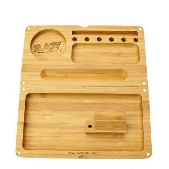 RAW Back Flip Bamboo Magnetic Rolling Tray (Authentic)