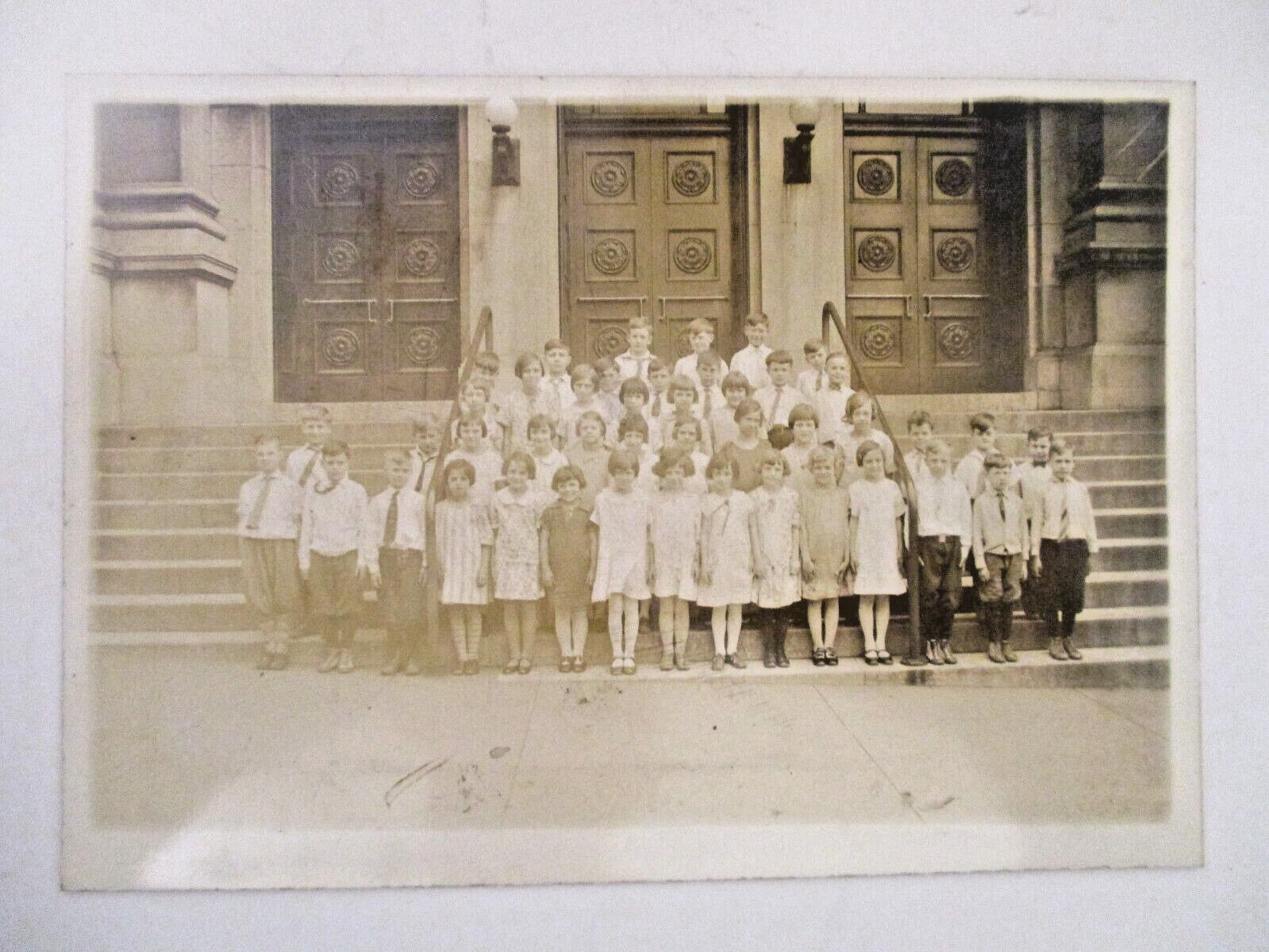 Pittsburgh 1920s Photo Black White Elementary School Group Class Vintage