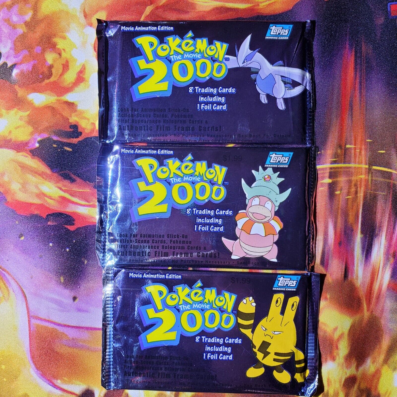 Topps Pokemon 2000 Full Art Set Of Packs Lugia Elekid Slowking Ultra RARE