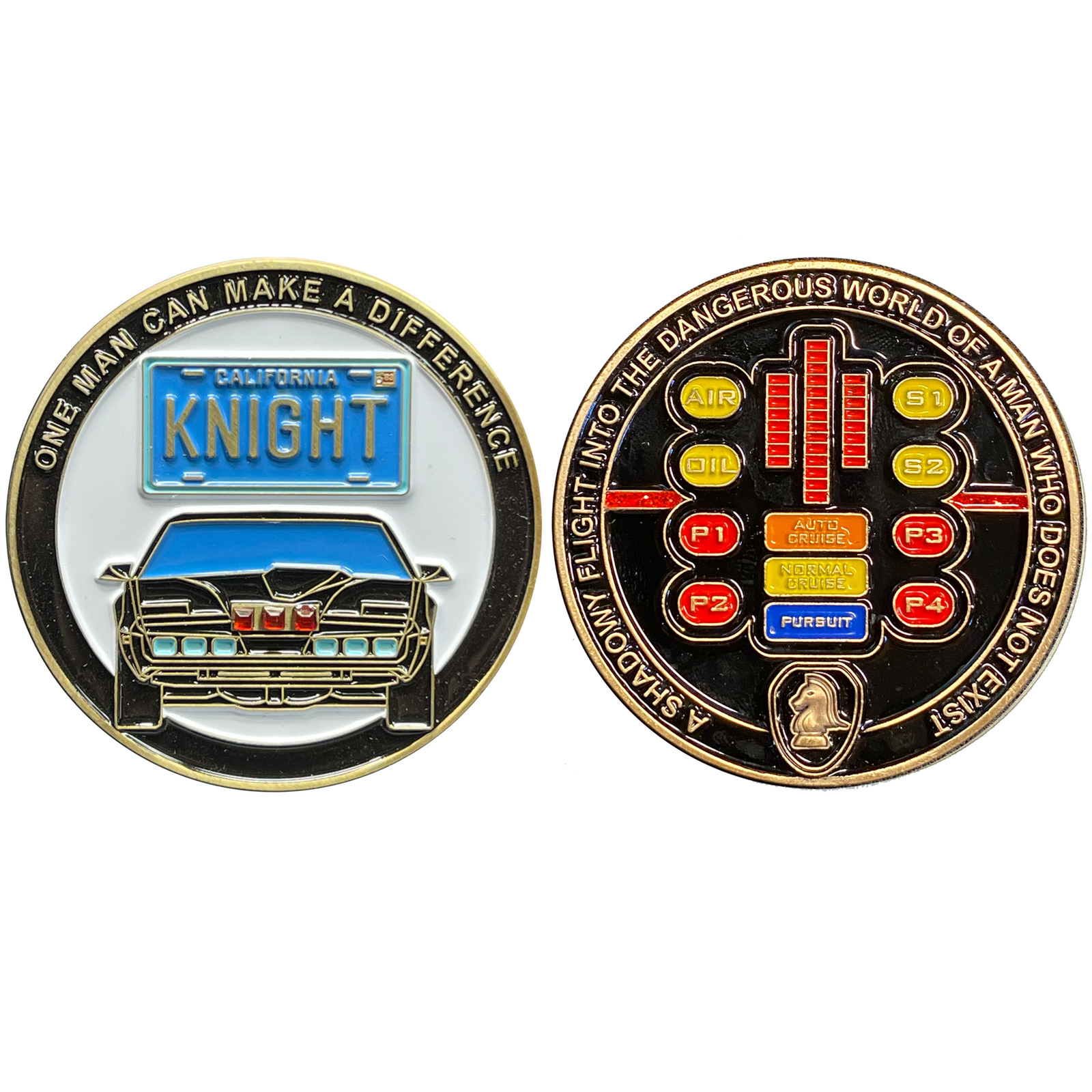 KNIGHT RIDER KITT white variant Challenge Coin Limited Edition of 87 BL8-003