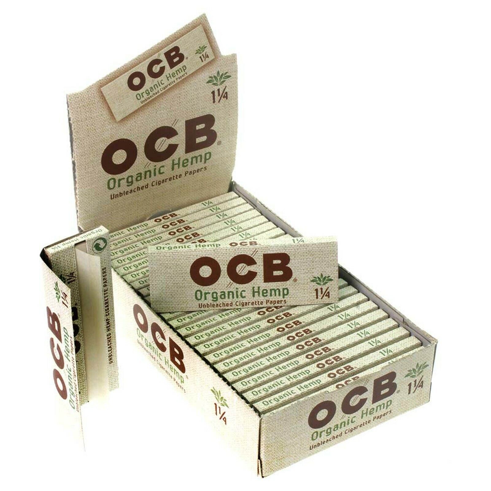 OCB 24pc Display -OCB® Organic Hemp Rolling Papers - 1 1/4