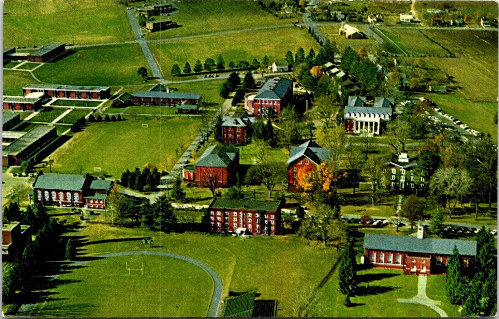 Postcard 1967 Susquehanna University Aerial View Selinsgrove Pennsylvania D25