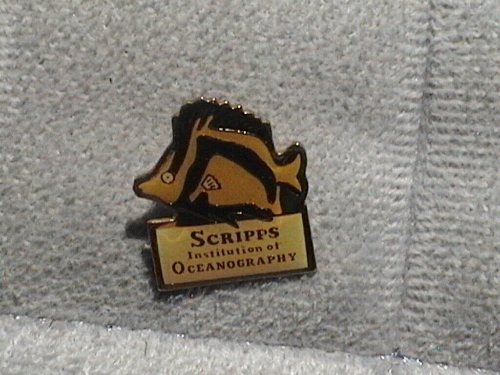 Scripps Institution of Oceanography Yellow and Black Fish Souvenir Metal Pin