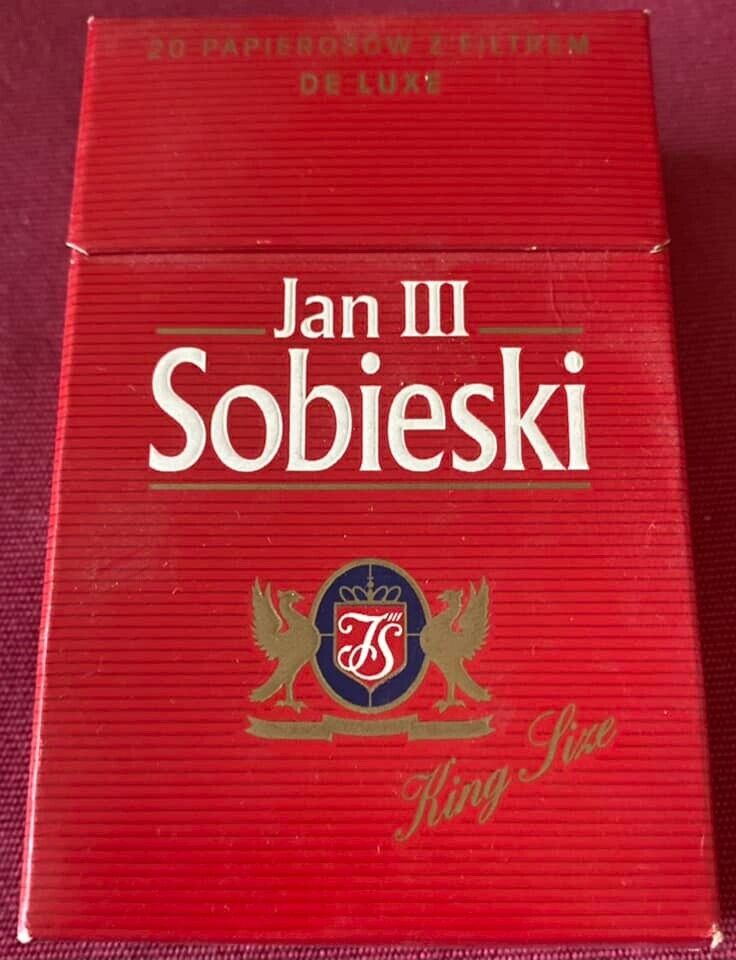 Vintage Jan III Sobieski Cigarette Cigarettes Cigarette Paper Box Empty