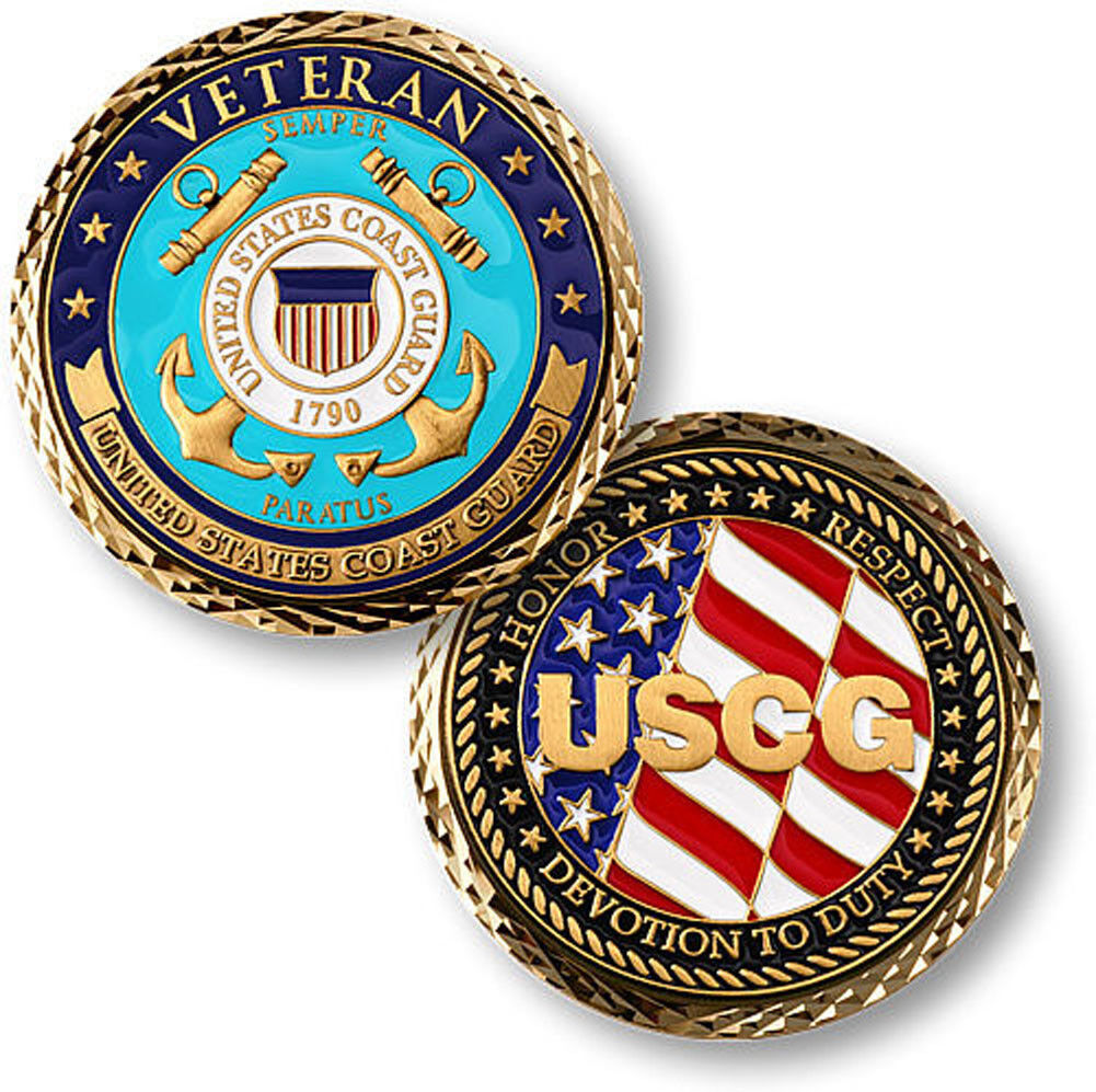 NEW USCG U.S. Coast Guard Veteran Challenge Coin.