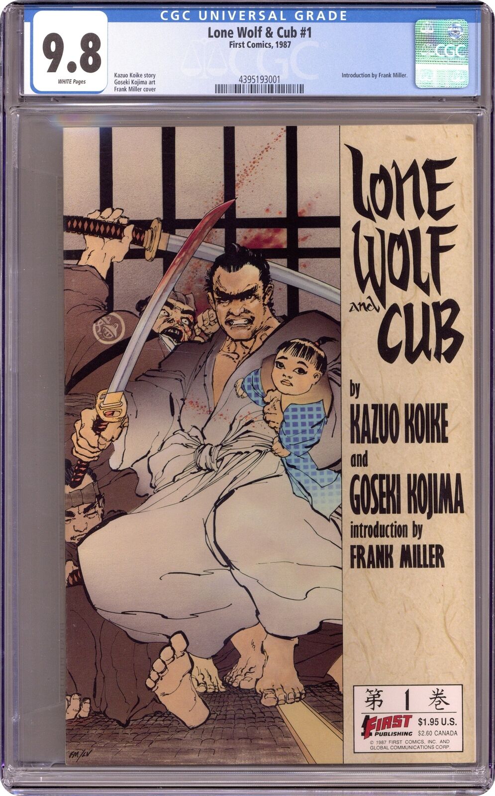 Lone Wolf and Cub #1 Miller Variant 1st Printing CGC 9.8 1987 4395193001