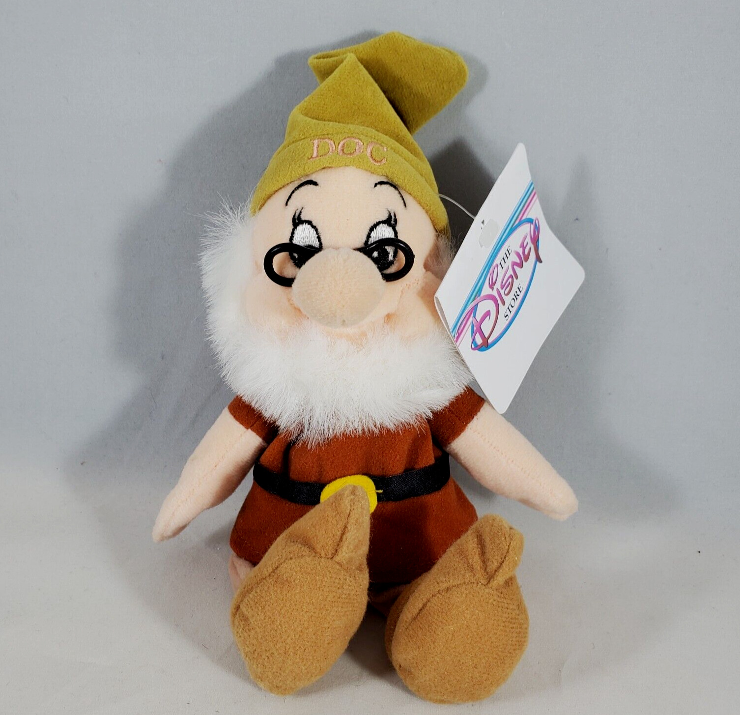 Disney Store Snow White Dwarf Doc Mini Beanbag Plush 9in Stuffed Doll w Tag NOS