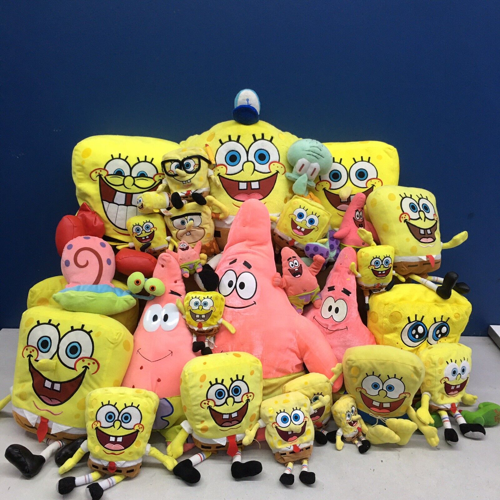 VTG & Modern LOT of 25 SpongeBob SquarePants Patrick Star Gary Plush Toys TY