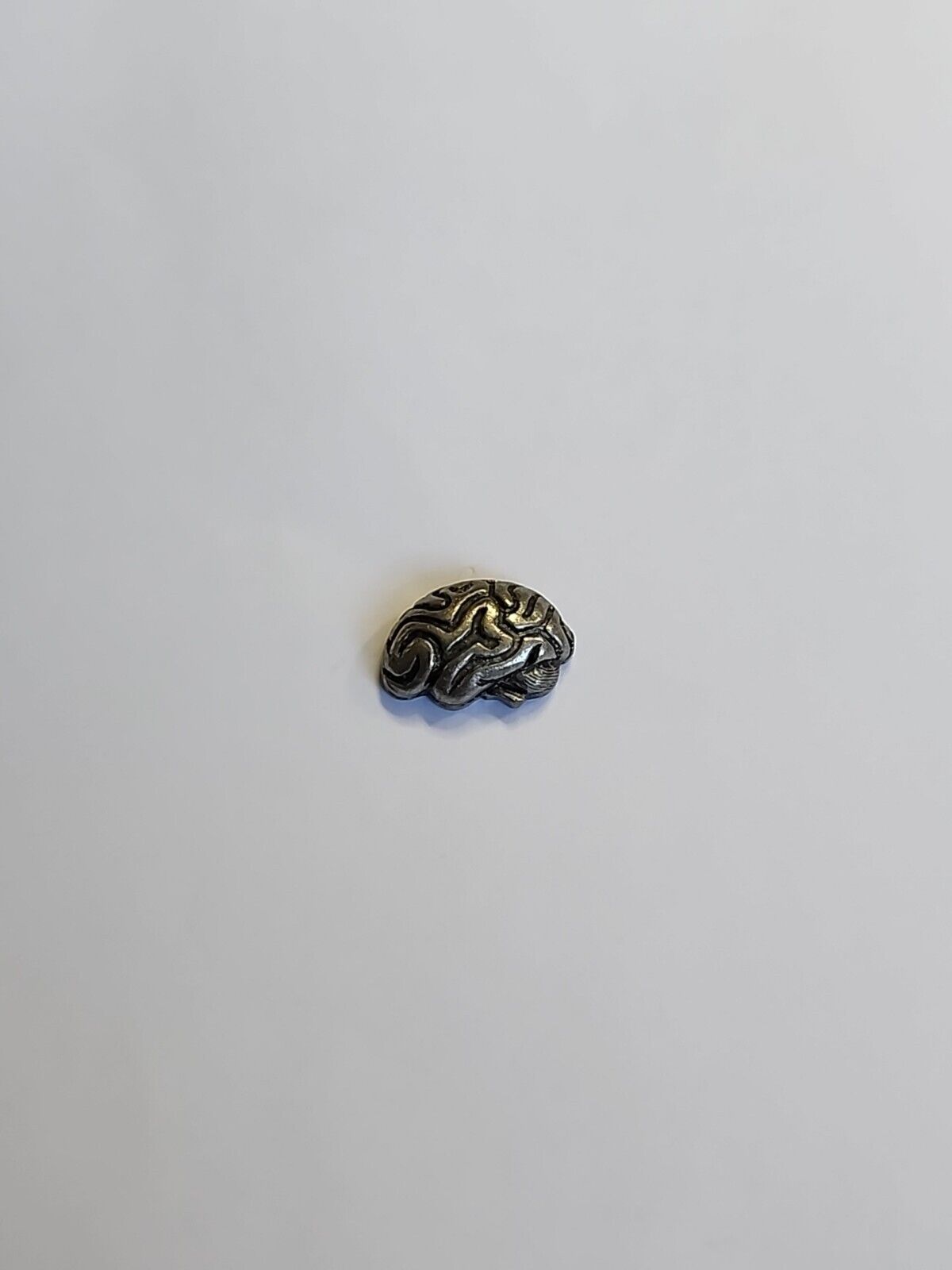 Human Brain Lapel Pin Pewter Small Size