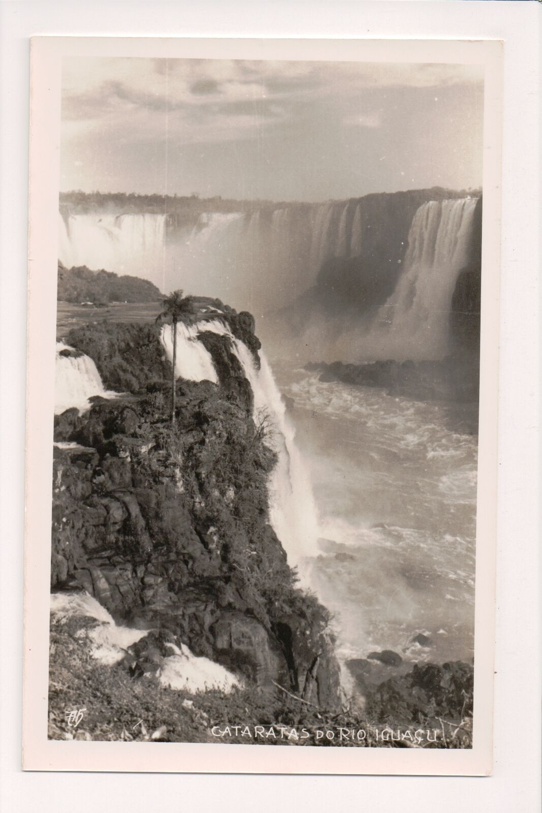 L-577 Paraguay Cataratas do Rio Iguacu Waterfalls Real Photo Card