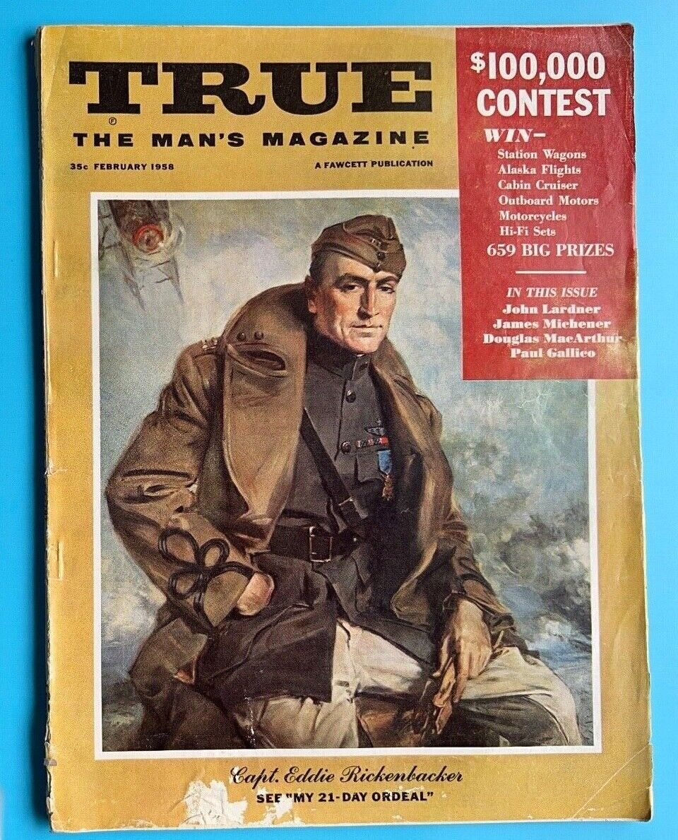 TRUE - The Man's Magazine - 1958 Issues J Paul Getty, James A Michener