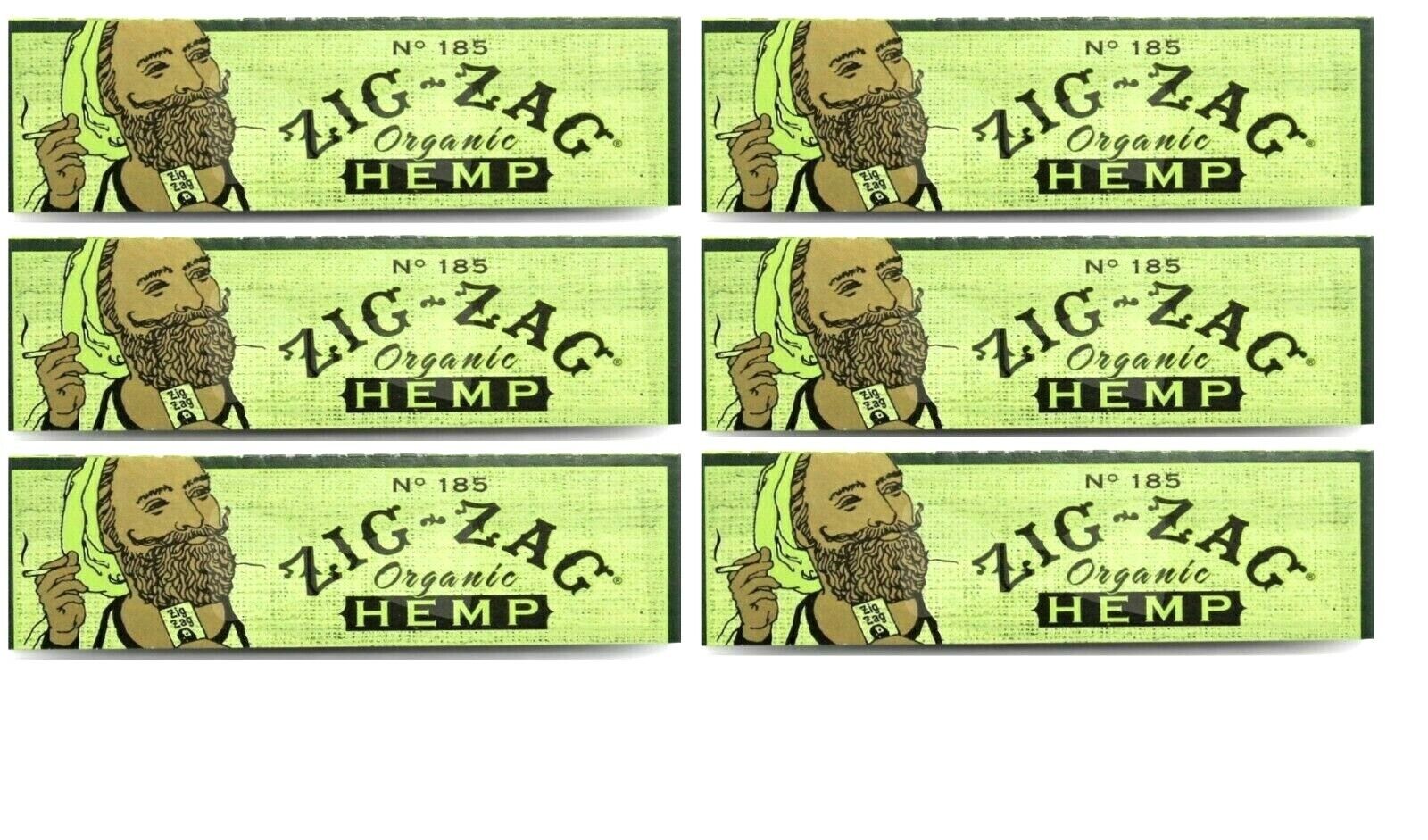 6x Zig Zag Organic 1 1/4 Rolling Papers ZigZag Hemp w/Sticker 50 Lvs/Pk USA SHPD