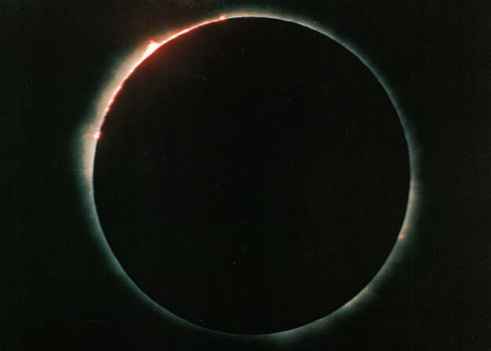 VINTAGE POSTCARD IMAGE OF THE SUN TAKEN BY THE SOLAR TELESCOPE OF SKYLAB