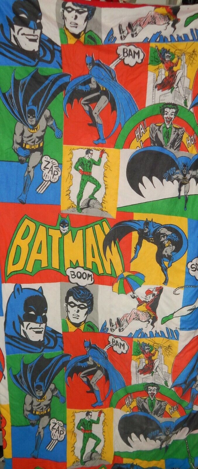 Original Vintage 1975 DC Comics Batman Robin Penguin Joker Sleeping Bag