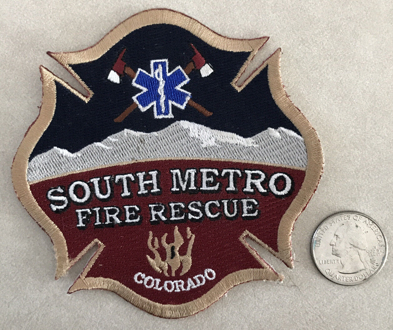 South Metro Colorado CO Fire Rescue Department Embroidered Sew On Patch