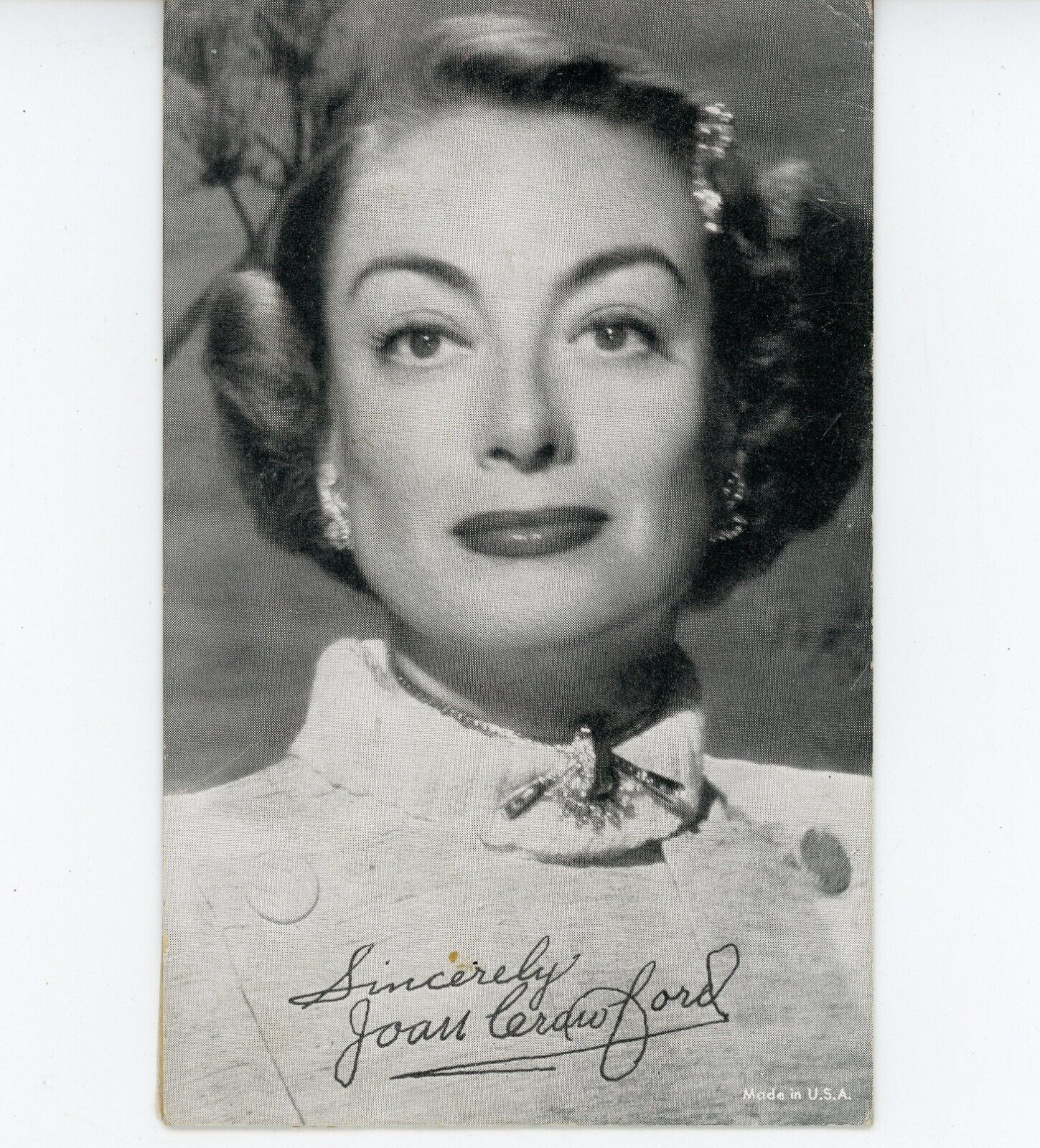Joan Crawford 1957 RPPC Original Postcard 