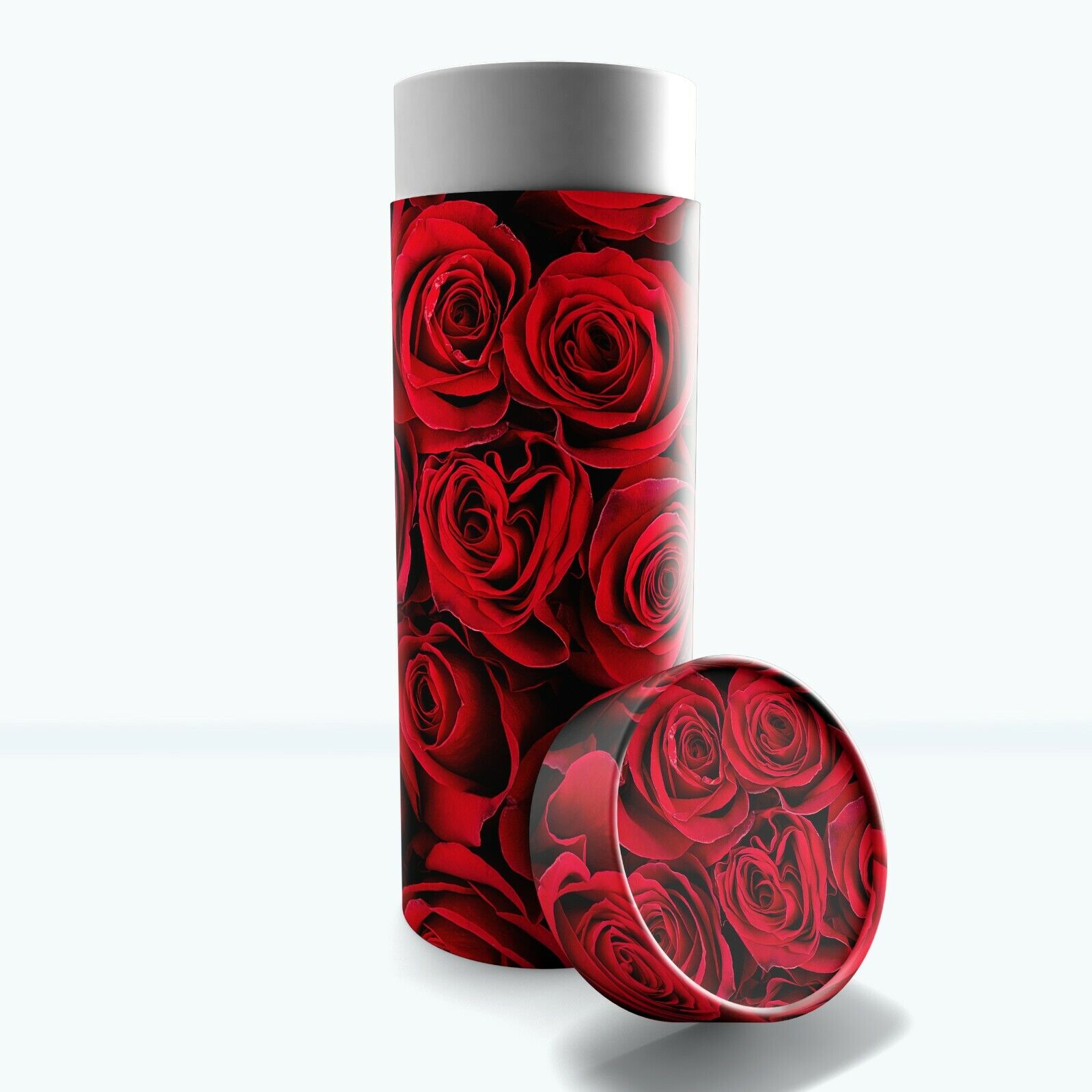 Crimson Rose Cremation Urn, Biodegradable Urn, Scattering Tubes, Burial Urn