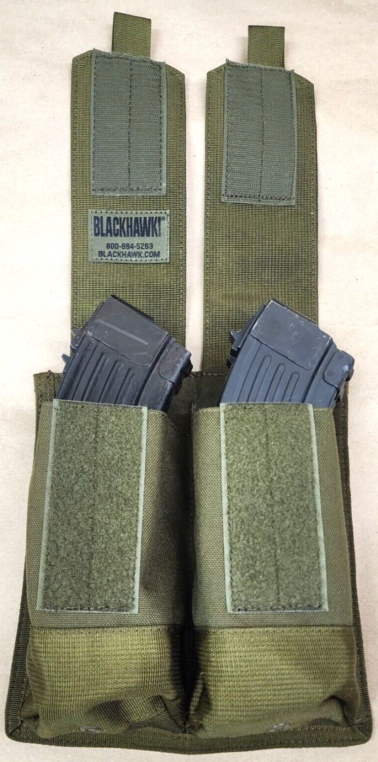 BLACKHAWK DOUBLE Mag Pouch OD Green STRIKE 37CL88OD (Holds 4 mags) Molle mount