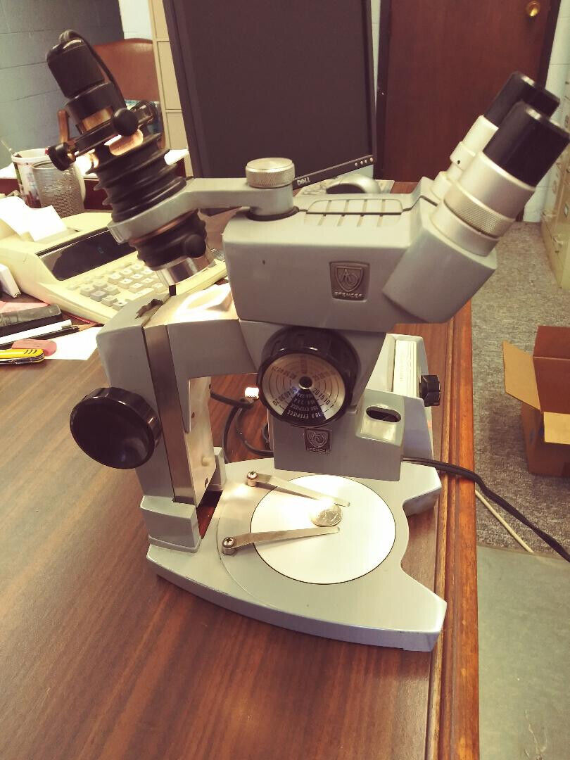 American Optical Spencer vintage Binocular Microscope Model # 651 w/illuminator