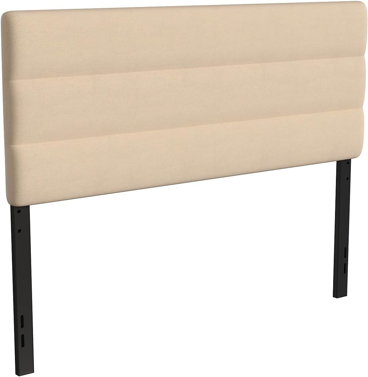 Flash Furniture Paxton Upholstered Headboard - Channel Stitched Queen, Cream