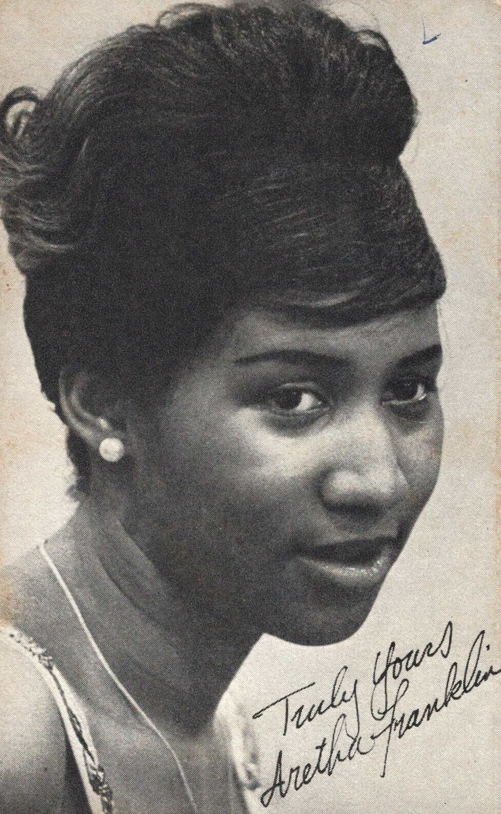 Aretha Franklin Recording Artist Music Vintage Arcade Card Postcard Size