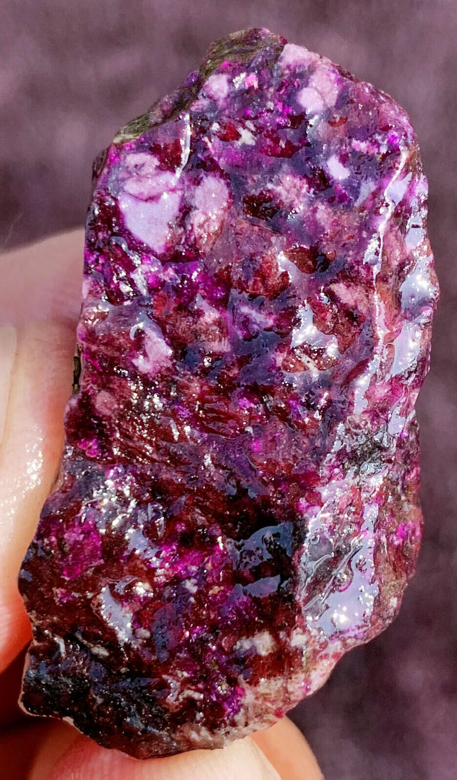 77CT Gemmy Natural Purple Blue Sugilite Crystal Specimen South Africa ia7798