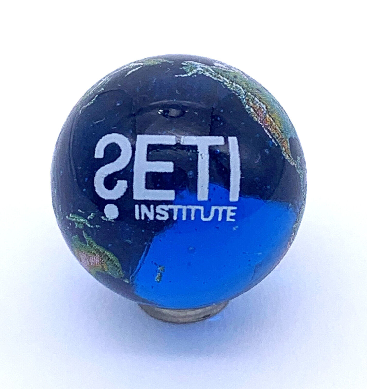 Single 25mm SETI Natural Earth Marble Search 4 Extraterrestrial Intelligence Ins