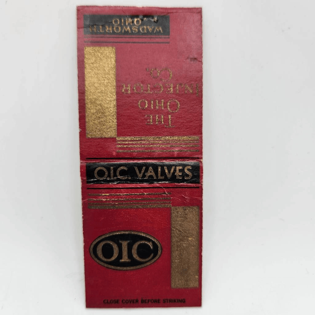 Vintage Bobtail Matchcover OIC Valves The Ohio Injector Company Wadsworth Ohio I