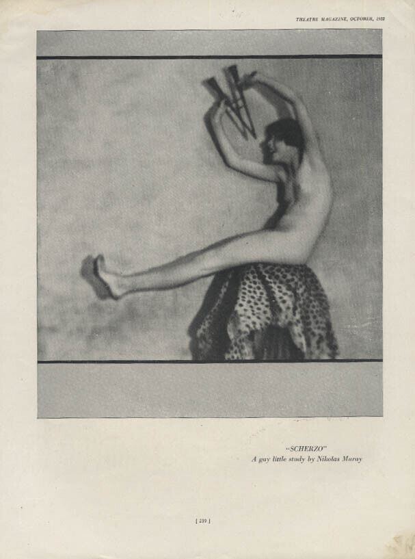 Nikolas Muray nude study Theatre Magazine page Scherzo 1922
