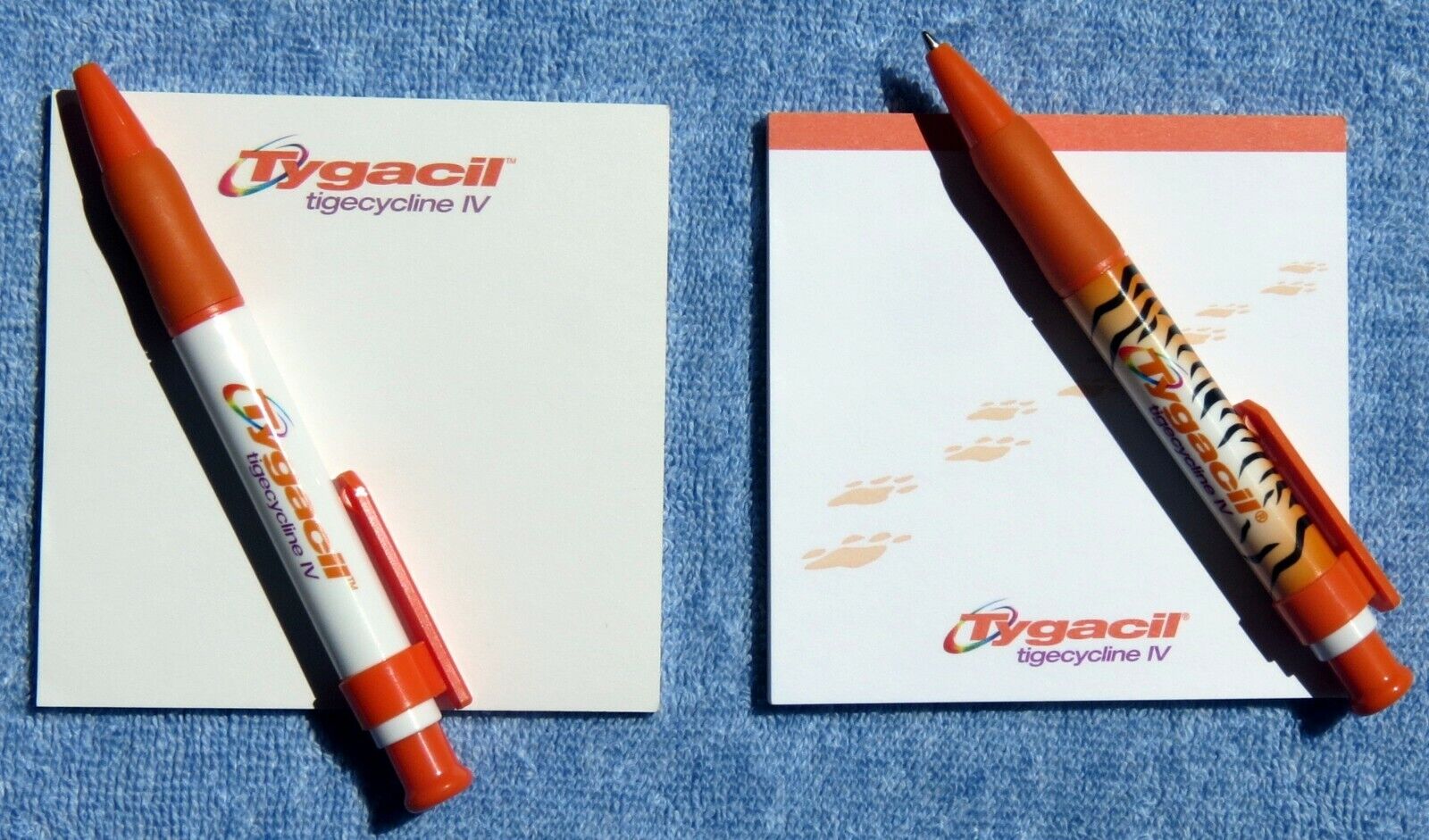 Drug Rep Promo Lot of TYGACIL® Antibiotic NOS BP Pen &Matching Sticky NP 2+2 Set
