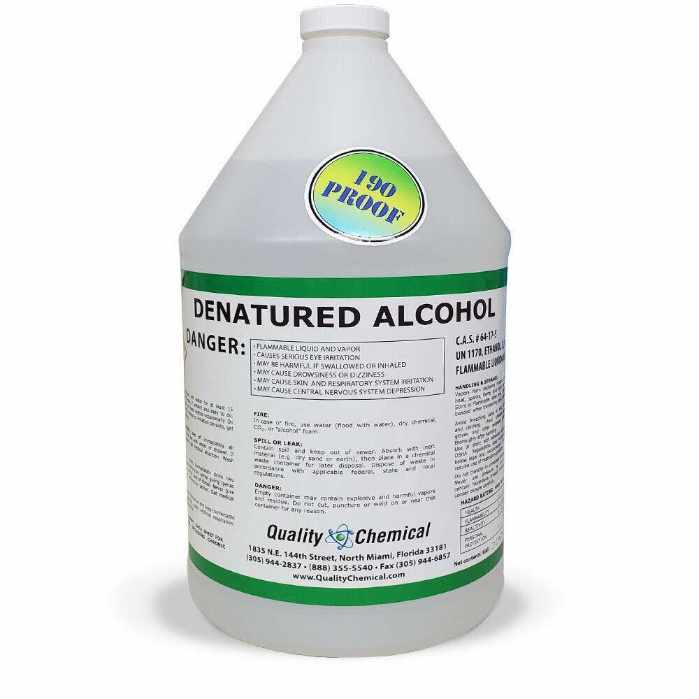 Denatured Alcohol (Ethanol) 190 proof / 1 Gallon (128 oz.)