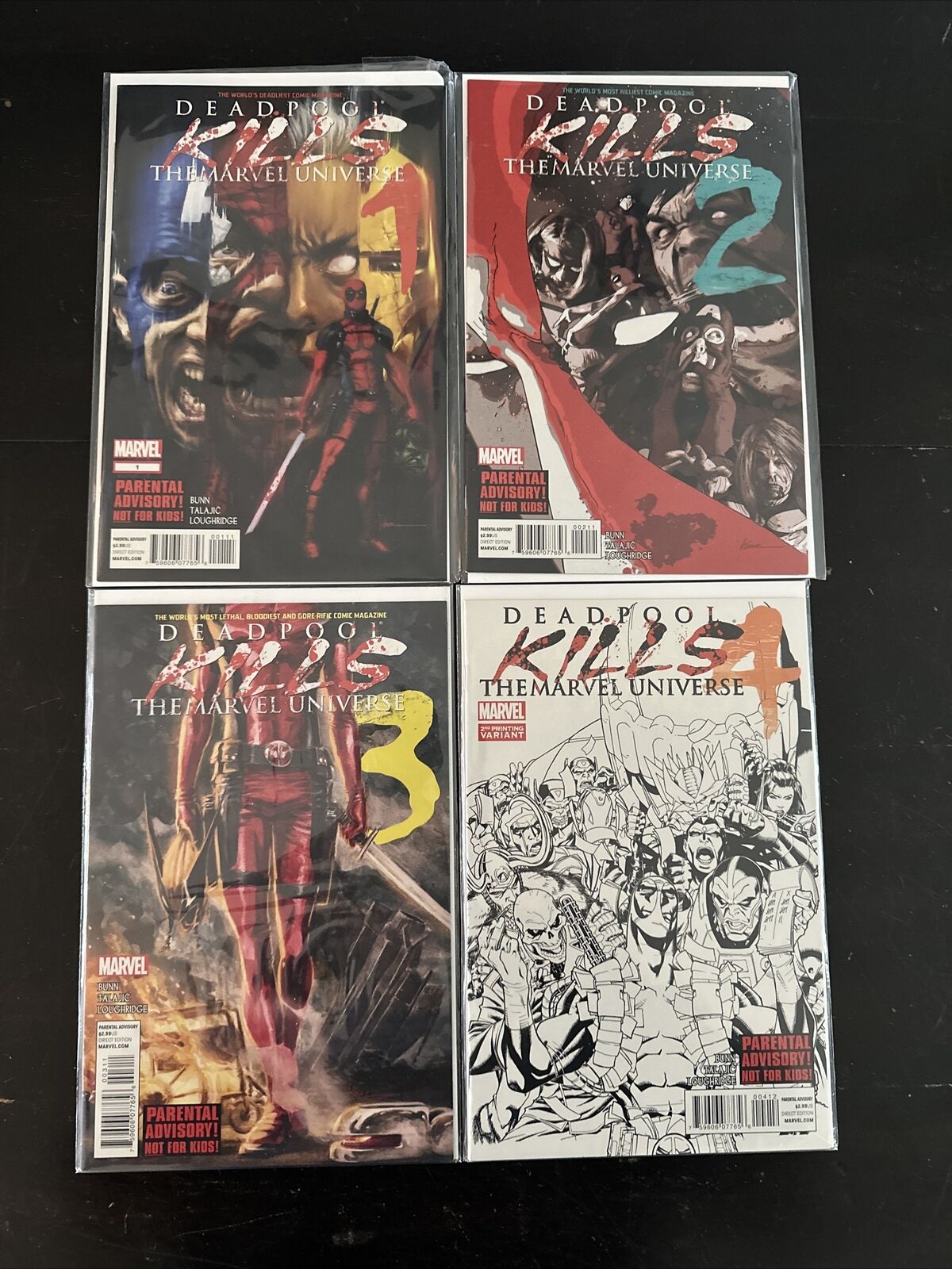 Deadpool kills the Marvel Universe #1-4 rare 2nd print NM