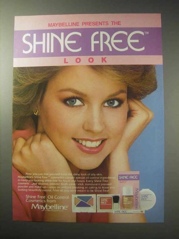 1985 Maybelline Shine Free Cosmetics Ad - The Look