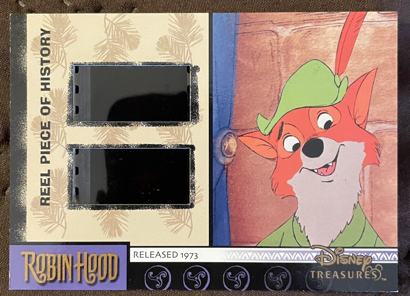 Robin Hood Disney Treasures Reel Piece of History Dual Film Cell Excellent