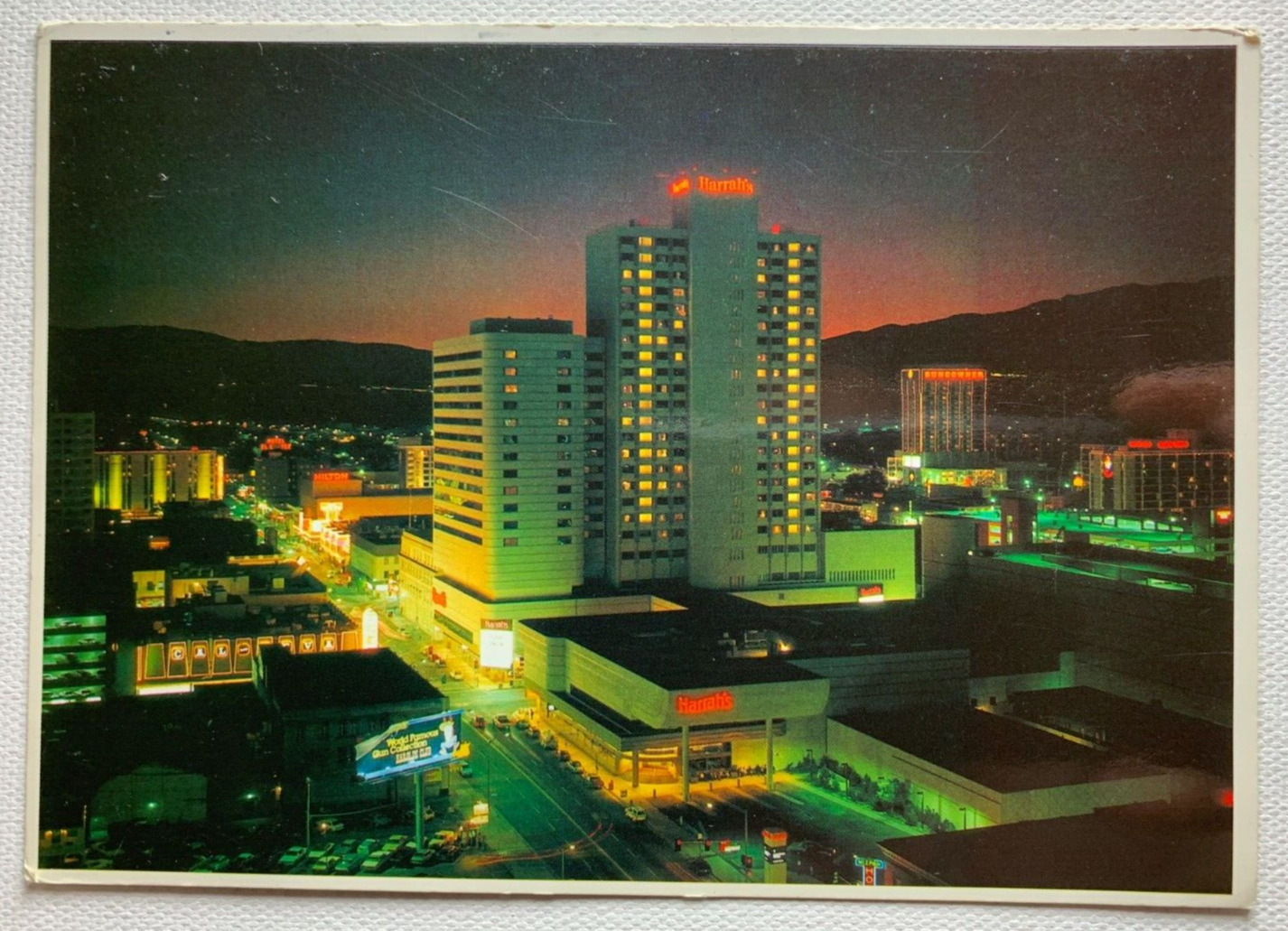 Harrahs Hotel and Casino 1984 Postcard Reno Nevada Posted Chrome Undivided Back