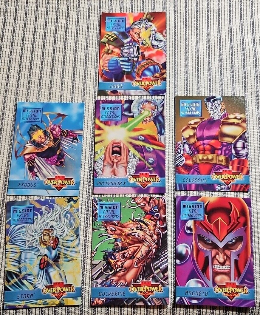 Marvel Overpower CCG Missions: Fatal Attractions X-Men - Complete Set of 7