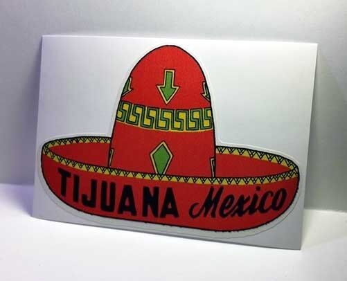 Tijuana Mexico Vintage Style Travel Decal / Vinyl Sticker, Luggage Label