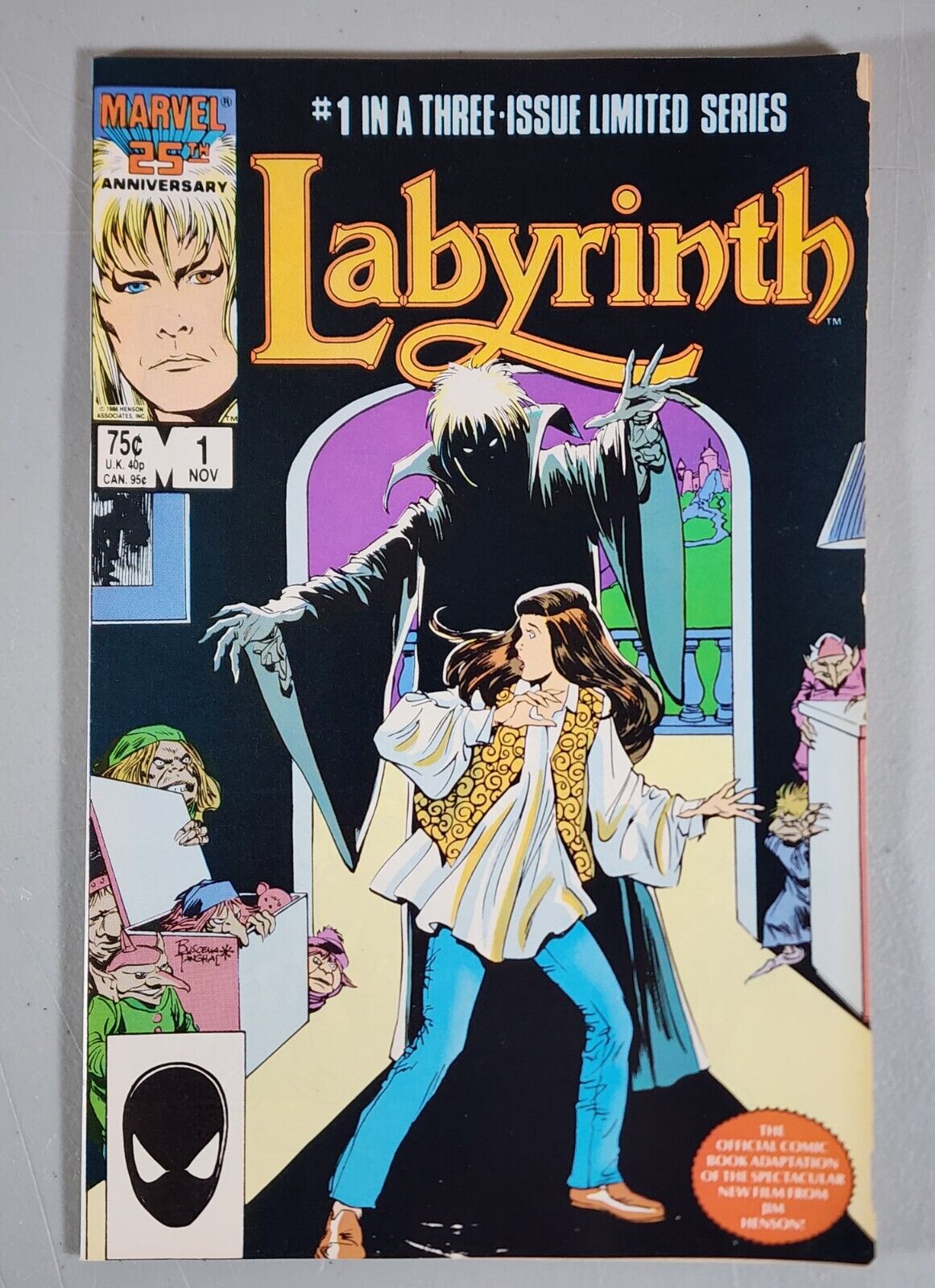 Labyrinth #1 Marvel Comic 1986 Low Mid David Bowie LABYRINTH Movie