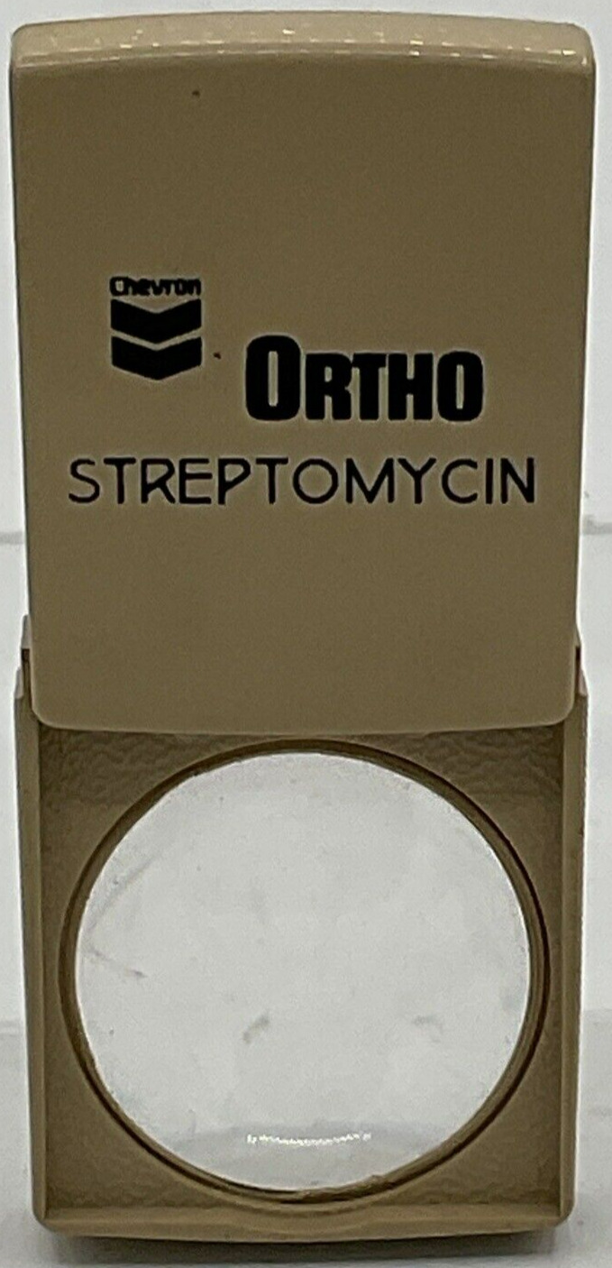 Vintage Bausch & Lomb Chevron Ortho Streptomycin Magnifying Glass Promo Advert