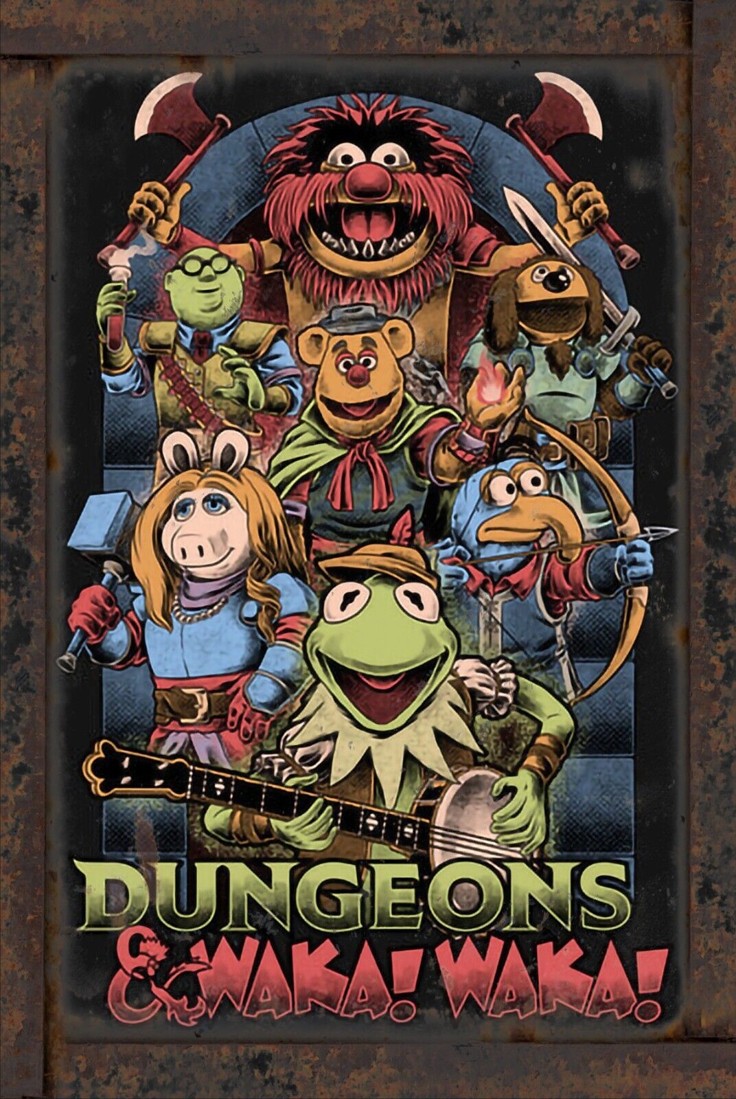 The Muppets 8x12 Rustic Vintage Style Tin Sign Metal Poster