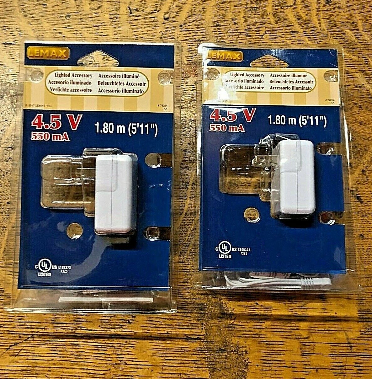  LEMAX - TWO (2) 4.5 V Lighted Accessory Power Adapters #74254 