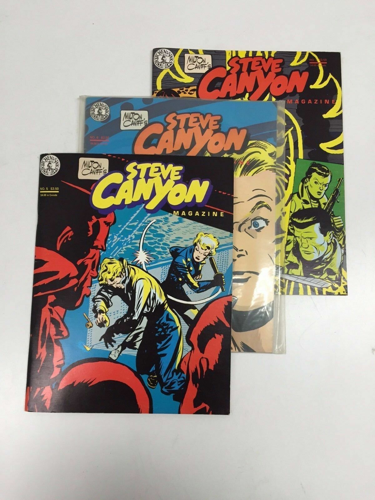 Milton Caniff's Steve Canyon Magazine 1984, Lot of 3, Set Numbers 5, 6, & 7