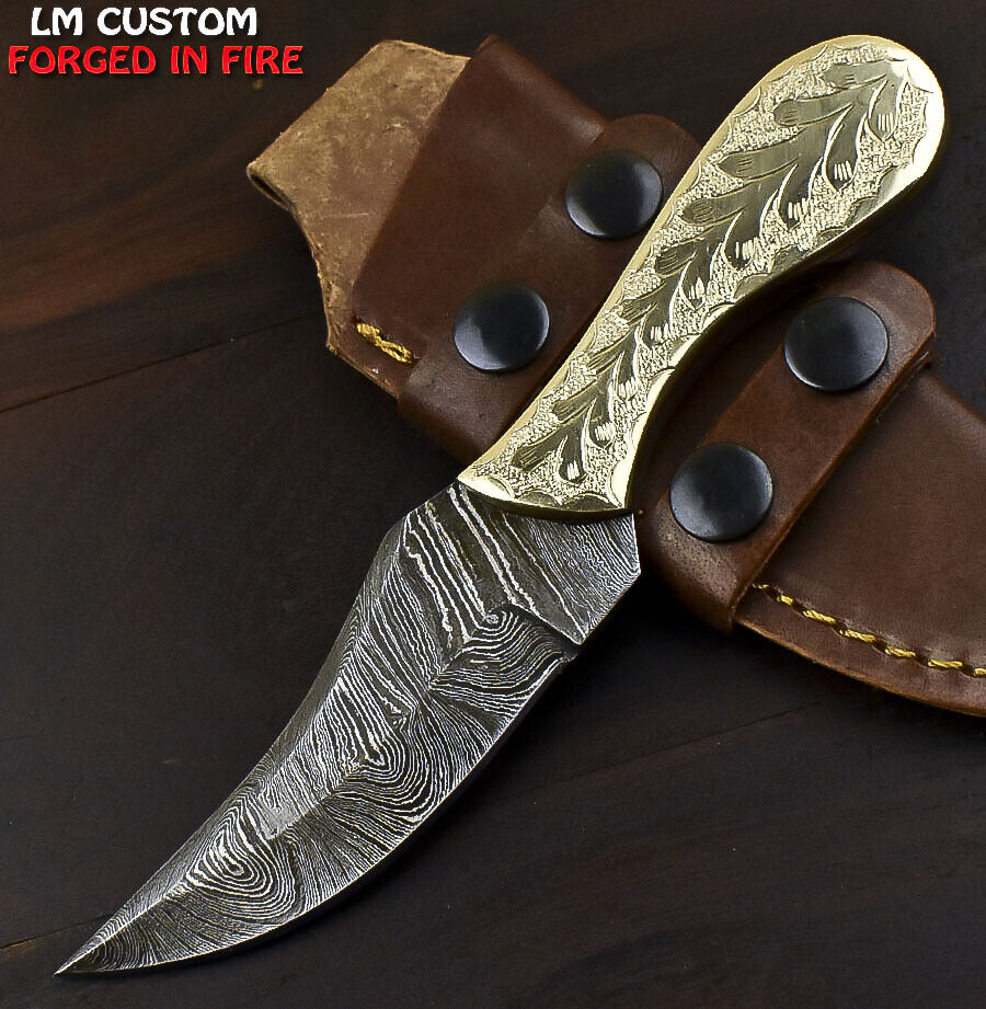 Rare Survival Pocket Knife Damascus BLADE HAND FORGED Everyday Carry