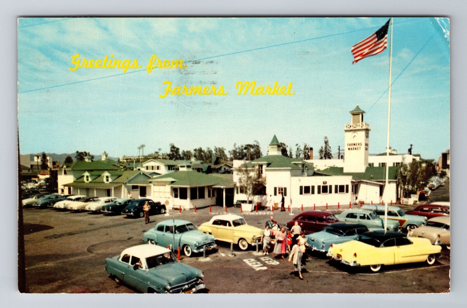 Los Angeles CA-California, Farmers Market, c1970 Antique Vintage Postcard