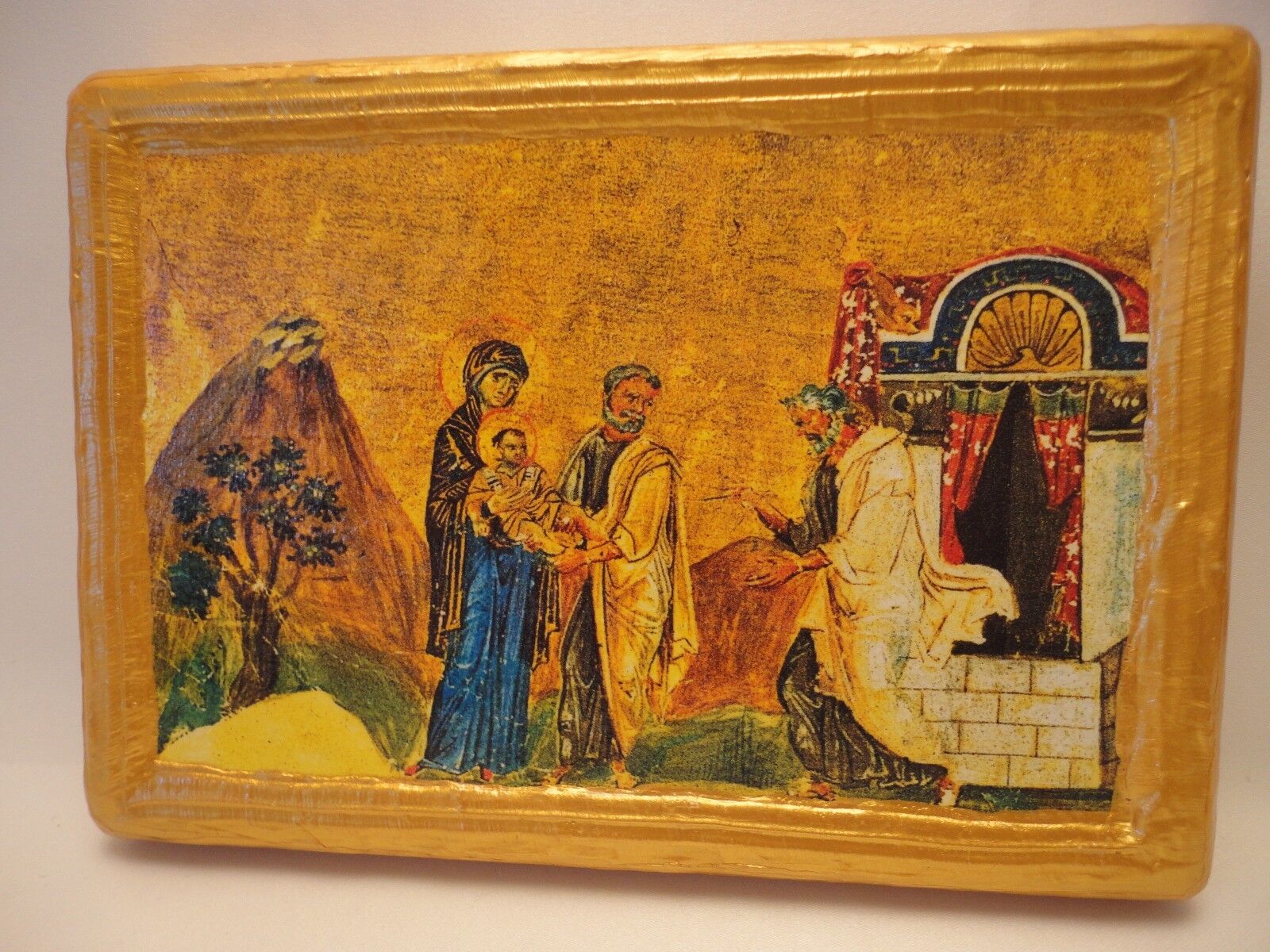 The Peritomy Circumcision of Jesus Christ Rare Greek Orthodox Icon Art on Wood